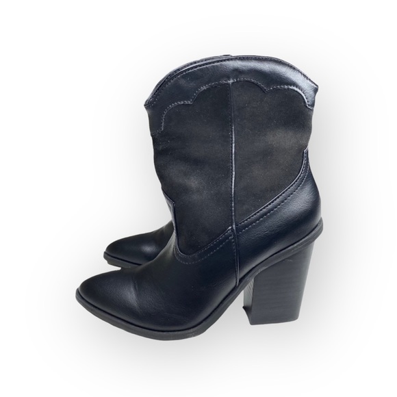 new Dolce Vita ⌘ Nichole Western Chunky Heel Sleek Cowboy Boot ⌘ Black ⌘ 6.5M - Picture 9 of 16